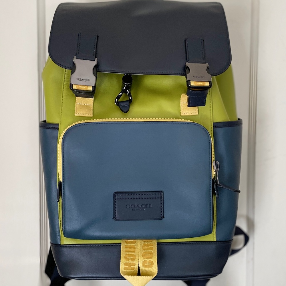 EUC Coach Color Block Track Backpack